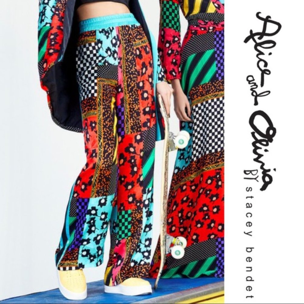 Alice + Olivia | Graphic Patchwork Pants